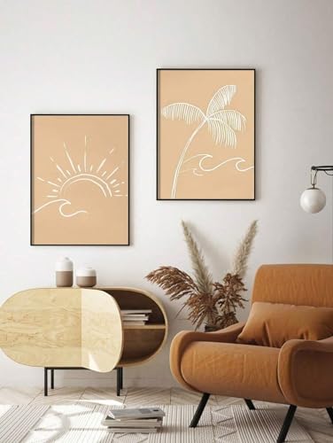 Peinture murale anti-reflet XINBAO pour habiller un mur vide avec cadre interne 30x50cm