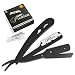 Equinox Professional Matte Black Straight Edge Razor with 100 Single Edge Derby Premium Blades