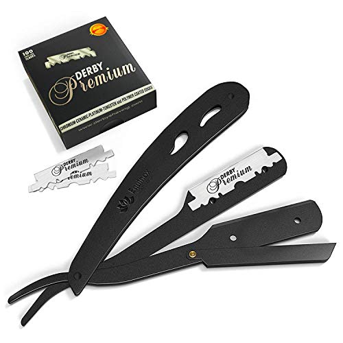 Matte Black Straight Edge Razor
