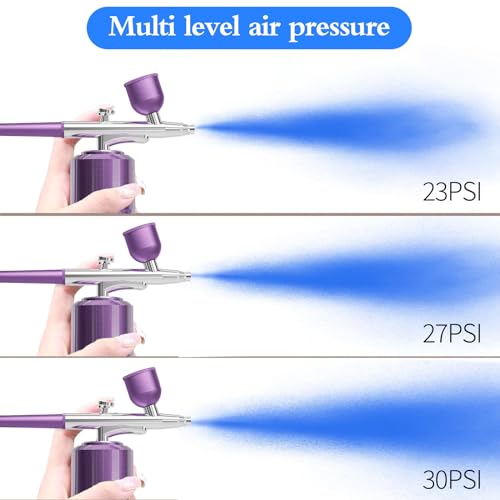 Kit de aerógrafo recarregável sem fio, compressor portátil para aerógrafo, escova de ar para pintura