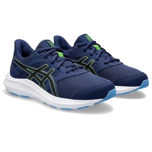 ASICS Tênis de corrida escolar infantil JOLT 4, Expansão azul/preto, 4.5 Big Kid