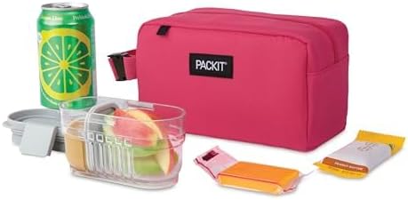 PackIt Freezable Snack Box, Magenta, Built with EcoFreeze Technology, Collapsible, Reusable, Zip Closure with Buckle Handle, Designed For Work Snacks, Fresh Snacks On the Go, Adults, and All Ages - Image 5