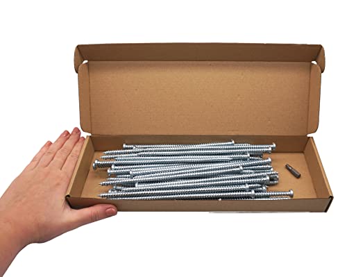 SKIR’CO (50 Stück) Betonschrauben, verzinkt 7,5 x 182 mm Senkkopf, Mauerwerk Schrauben, Rahmen Befestigungsschraube