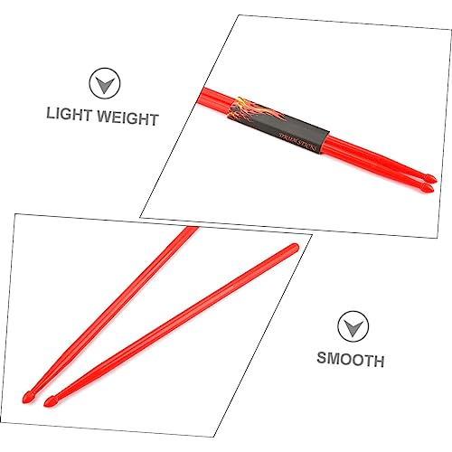 YARNOW 1 Par de Baquetas de Nylon con Mango Largo, Superficie Lisa para Set de Batería para Principiantes y Profesionales miniatura 5