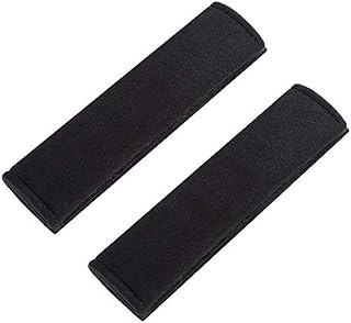 URAQT Car Seat Belt Pad Cover 2 Pack, Car Seat Belt Pads Safety Belt Strap Luggage Shoulder Pad for Adults and Children, Black