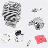 EGHrett Kit de piston de cylindre de 34 mm compatible avec Zenoah G2500 2500 25cc 25,4 cc Tronçonneuse élagueuse avec manche supérieur Zylinder STIGA GGP Alpina A305 Topsun Accessoires