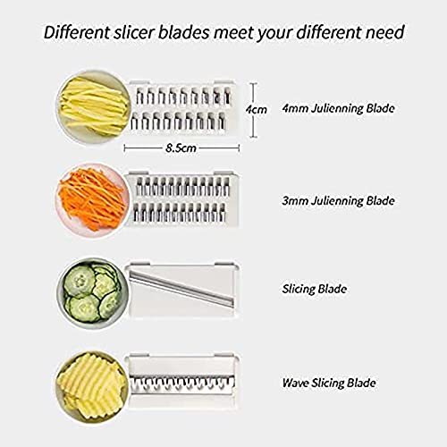 Multifunctionele Keuken Mandoline Slicer Draagbare Groentesnijder Met Handvat En Container Keuken Tool 4 In 1 Cutter… - Image 6