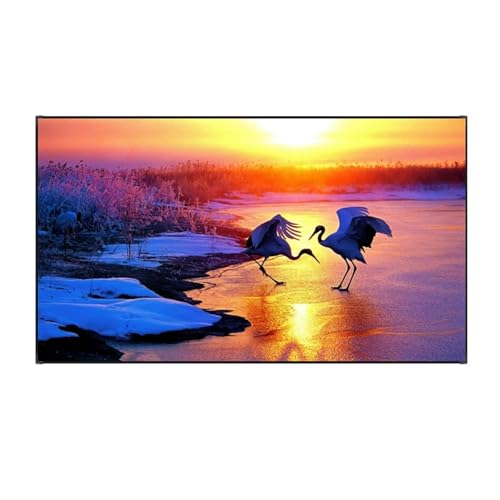 72”Wall Mount Fixed Frame Projector Screen 16:9 8K/4K Ultra HD Projection Screen for Indoor Home Movie Theater Cinema