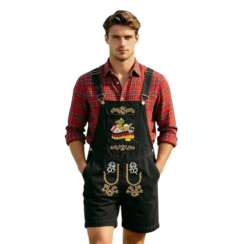 Déguisement bavarois homme avec bretelles marron pour fête Oktoberfest