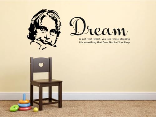 Image of A.P.J. Abdul Kalam Dream Quotes Office - Inspirational - Motivational - Quotes - Wall Sticker for Kids Room, Living Room,School, Library (Size - 46CM X 120CM)