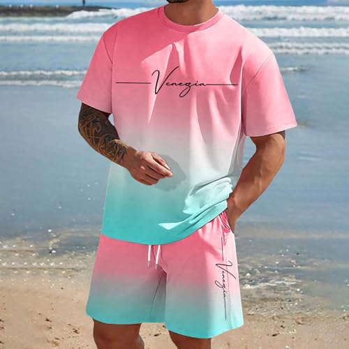 Ensemble Homme T-shirt short imprimé lettres décontracté - 3