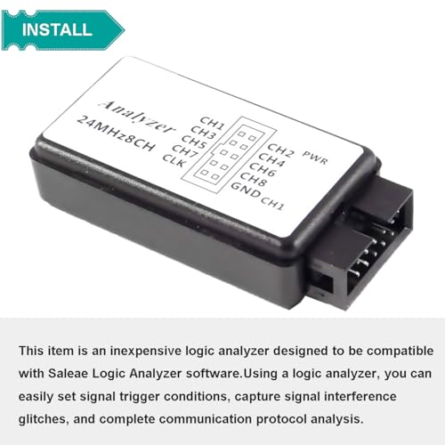 Image of USB Logic Analyzer Device kit USB Cable 24MHz 8CH 24MHz 8 Channel UART IIC SPI Debug with 6 Colors Test Hook Clip Set Mini to USB Cable Dupont Cable for Arduino FPGA M100 SCM
