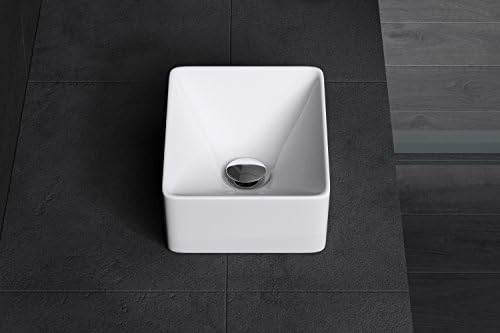 Durovin Bathrooms Cloakroom Ceramic Bathroom Basin - Countertop Sink Compact Vessel Sink - Rectangular (300 x 215 x 95mm)