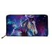 Produktbild Showudesigns Clutch, lange Geldbörse, Herren, Damen, Mädchen, Leder, Geldbörse, Kreditkarten-Organizer, Pferdegalaxie, Einheitsgröße,