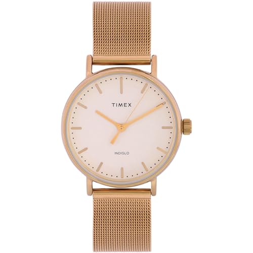 Timex fB[X tFAtB[h 37mm AiO NH[c U[Xgbv One Size Gold-Tone/Cream