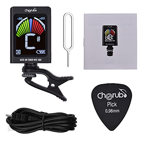 lifcasual Cherub Tuner Digital Auto-on Tuner Clip Type Tuner Display LCD VA de 1,7 polegadas Aplicar