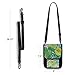 Tropical Leaves Fashion Green Travel Wallet Passport Holder Travel Wallet Organizer Slim Lightweight Crossbody Bag with Adjustable Strap