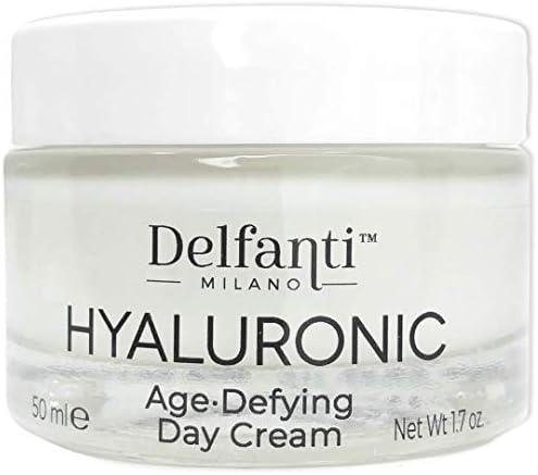 Delfanti-Milano • HYALURONIC AGE DEFYING DAY CREAM • Face and Neck Moisturizer • Made in Italy