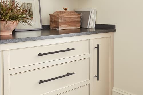 Image of Amerock 8-13 /16 inch Bar Pulls Oil-Rubbed Bronze Drawer Pull | 8-13 /16 inch (224mm) Center-to-Center Mounting Distance and 11-3 /16 inch Overall Length, Durable Carbon Steel Cabinet Hardware