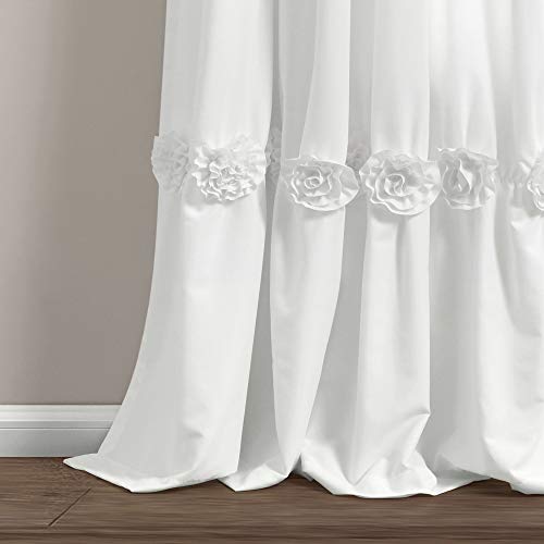 Lush Decor, White Darla Window Curtain Single Panel, 84" x 40" (16T005086), W 40" x L 84" (1 Panels) - Image 3