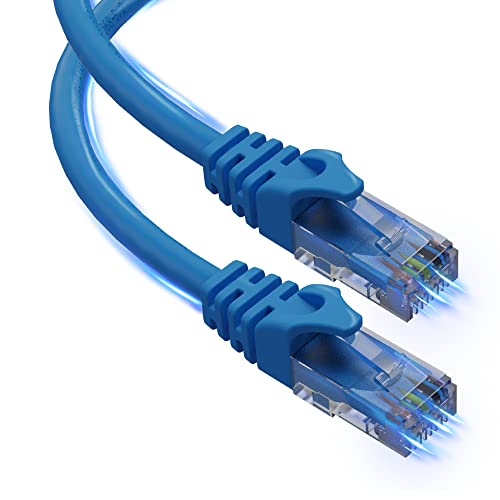 Ultra Clarity Cables Cat6 Ethernet Cable, 20 Ft - Rj45, Lan, Utp Cat 6, Network Cord, Patch, Internet Cable - 20 Feet - Blue #TOP3