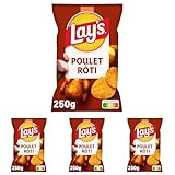 Lay's Chips Saveur Poulet Rôti 250g (Lot de 4)