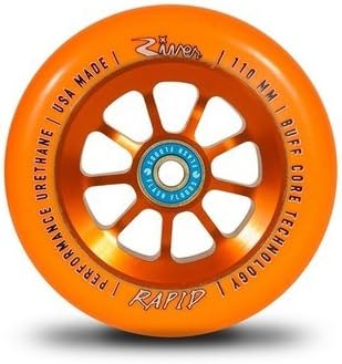 River Rapid 110mm Wheels with bearings Orange (Pair)