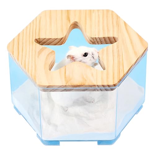 Bañera de para hámsters – Maceta higiénica transparente para hámsteres, para pequeños animales, cuidado de la higiene o caseta de