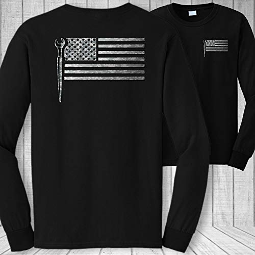Ironworker American Flag Long Sleeve Shirt