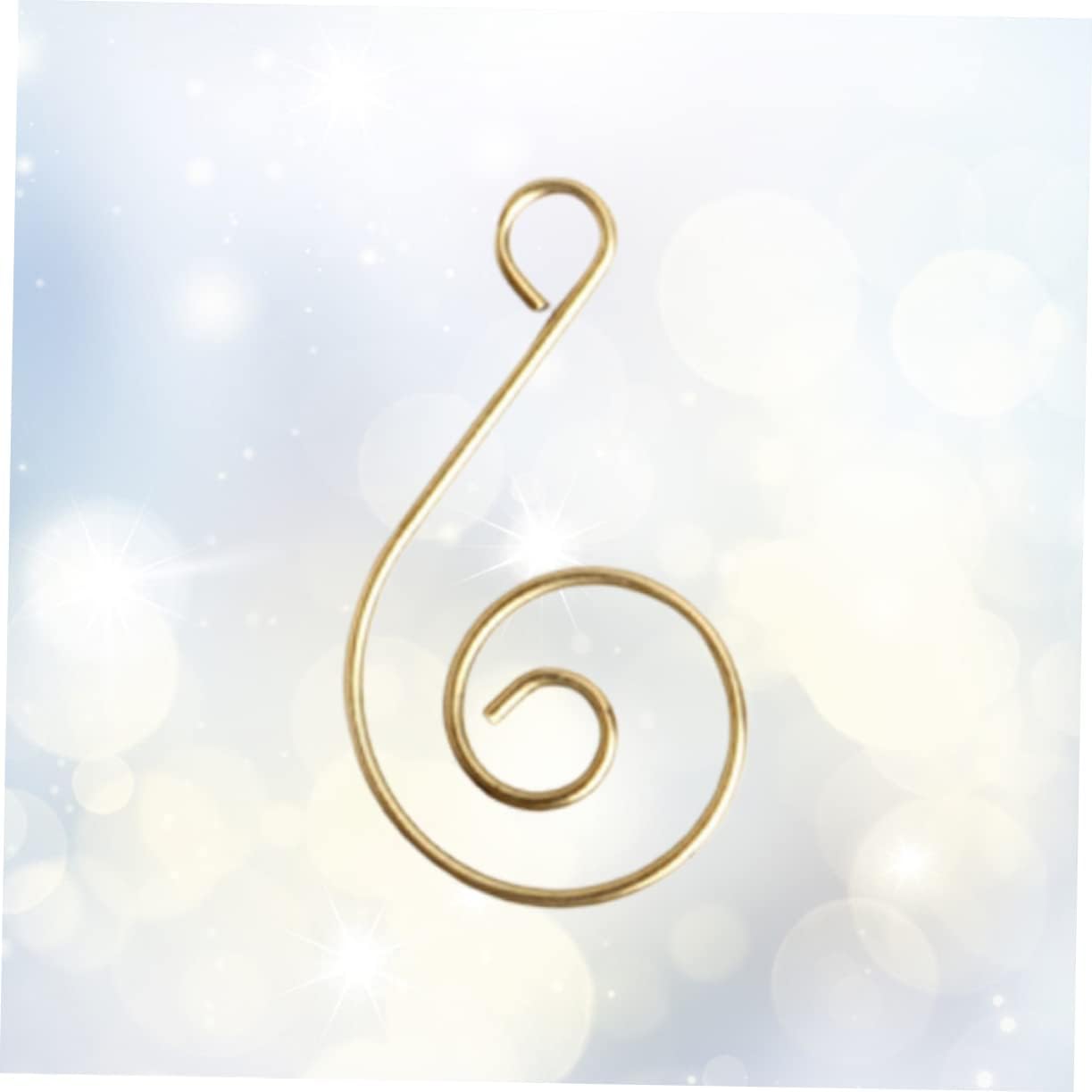 50 Pack S-Shape Metal Hooks for Christmas Tree Decorations Gold Christmas Ornament Hooks