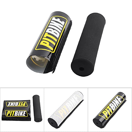 Qiilu Motorcycle Crossbar Pad,Round Motorcycle Handlebar Crossbar Bar Pad Protector For Motocross Dirt Bike Atv Quad(Black Pitbike) #TOP1