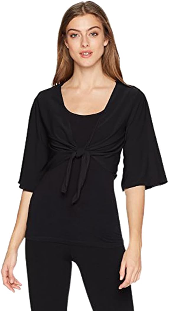 Star Vixen Women's 3/4 Sleeve Tiefront Shrug at  Women’s Clothing store