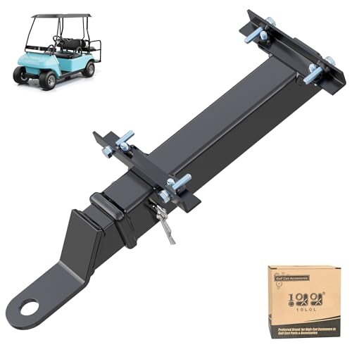 10L0L Heavy Duty Golf Cart Trailer Hitch Kit With 2' Receiver - Under Rear Seat/Footrest Mount, Universal Fit For Yamaha, Ezgo, Club Car - Easy Installation