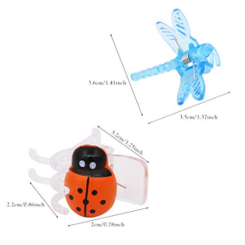 Unigift 60 Pcs Orchid Clips,30 Pcs Dragonfly Plant Clips And 30 Pcs Ladybug Garden Plant Support Clips, Flower Vine Stem Clips For Garden Plant Decoration #TOP1