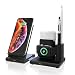 Produktbild RealPower ChargeAIR Connect Wireless Charger Ladepad, Kabellose 15W QI Ladestation, Kompatibel mit iPhone 14 13 12 Pro Mini Max - Apple AirPods Pro, Apple Watch und Apple Pencil