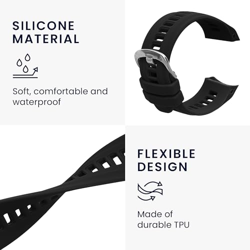 Correa de silicona para Garmin Instinct 2S negra miniatura 3