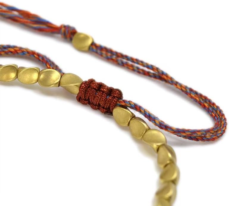 SAZAO Tibetan copper bead bracelet for men and women, Buddhist good luck bracelet for preventing arthritis,Protecting and Blessing Men and Women，High quality handmade metal bracelets - Image 6