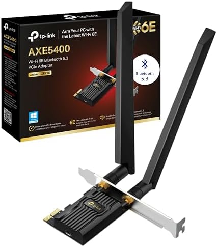 TP-Link Archer TXE72E AXE5400 Wi-Fi 6E BT PCI Express Adapter