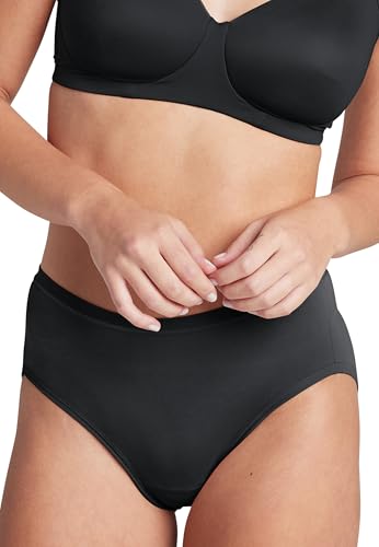 Jockey Hipster sans soucis pour femme en coton stretch noir et blanc