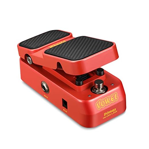 Pedal Wah para guitarra Donner, Pedal de Volumen Wah 2 en 1, Mini pedal de efecto de guitarra eléctrica vintage con control de volumen activo de wah wah, pedal de guitarra ligero
