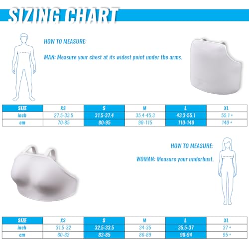 Fencing Chest Protector - Double Soft-Layer Chest Guard for Women - FIE Certificate Plastic Breast Protector - Fencing Gear for Foil Epee Sabre (Women,XS)