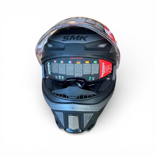 Image of SMK Agnar Cyborg Full Face Dual Visor Helmet, ISI DOT ECE 22.06 Certified