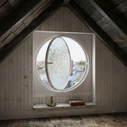 Ventana redonda de aluminio blanco y vidrio templado con diseño de ojo de buey moderno