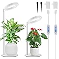 Kullsinss Grow Lights for Indoor Plants, 80 LEDs Full Spectrum Plant Lights for Indoor Growing with 2 Mounting Options, 6H 12H 16H Timer, 3 Spectrum Modes, 37 in Height Adjustable Grow Lamp, 2 Pack