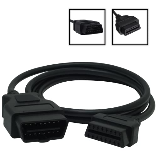 GZZTORES 9.84FT 3M OBDII OBD2 16 Pin Male to Female Extension Cable Extender - OBDII Scan Tool Extension Cable (3M/9.84Ft)