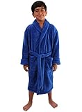 Turkuoise Boys Ultra Soft Plush Bathrobe Made in Turkey Royal Blue M