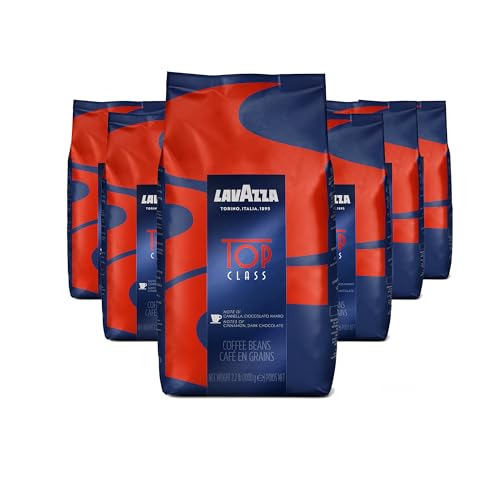 Lavazza Top Class Whole Bean Coffee, Arabica and Robusta Blend, 2.2 lb Bag (Pack of 6)