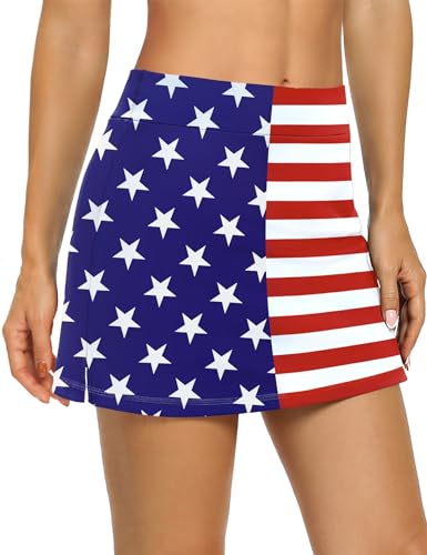 Image of LouKeith Tennis Skirts for Women Golf Athletic Activewear Skorts Mini Summer Workout Running Shorts with Pockets