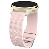 Strap Compatible with Garmin Vivoactive 4S/Venu 3S/Venu 2S/Forerunner 265S/255S/255S Music/Vivomove 3S, 18mm Soft Silicone Replacement Watch Band Sport Wristband (Rose) - Image 3