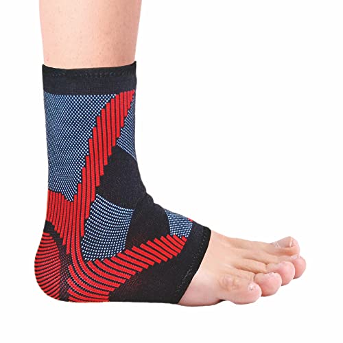 Image of Vissco 3D Ankle Support With Gel Padding, Stretchable Ankle Support for Injured Ankles, Arthritic Pain, Swelling, Stiff Joints, Pain Reliever for Strained or Sprained Ankles - XXL (Multicolor)